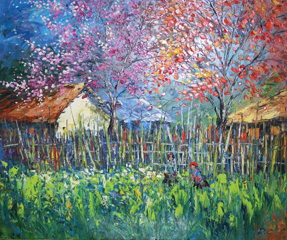 Tranh Sơn Dầu Bản Thượng